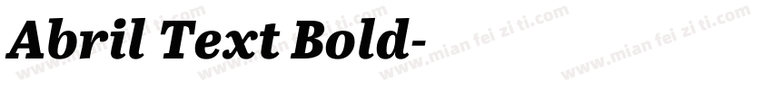 Abril Text Bold字体转换